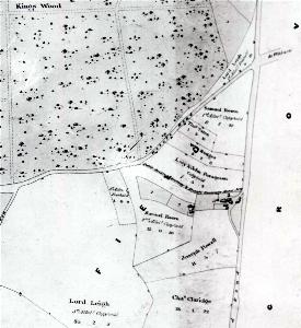 Sandhouse Lane and area on the inclosure map of 1841